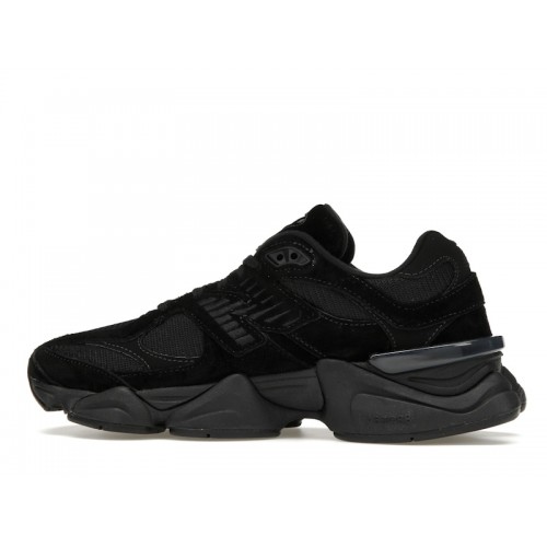 Кроссы New Balance 9060 Triple Black - мужская сетка размеров