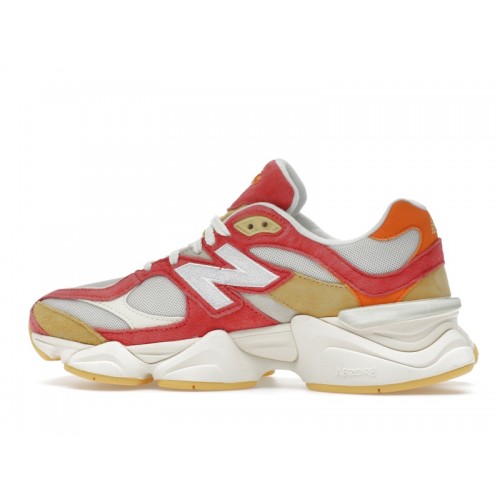 Кроссы New Balance 9060 Fluorescent - мужская сетка размеров