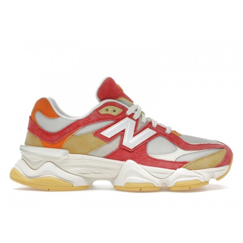 Кроссы New Balance 9060 Fluorescent - мужская сетка размеров