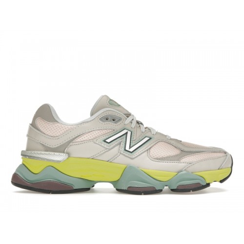 Кроссы New Balance 9060 Moonbeam Vintage Rose Lime - мужская сетка размеров