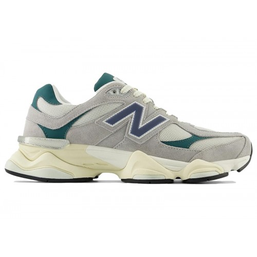 Кроссы New Balance 9060 Concrete Vintage Indigo New Spruce - мужская сетка размеров
