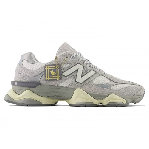 Кроссы New Balance 9060 Light Grey White - мужская сетка размеров