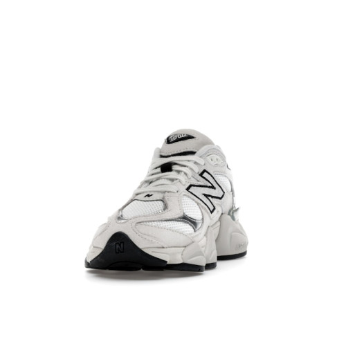 New Balance 9060 White Black Metallic Silver - мужская сетка размеров