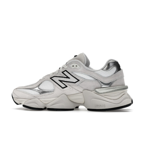New Balance 9060 White Black Metallic Silver - мужская сетка размеров