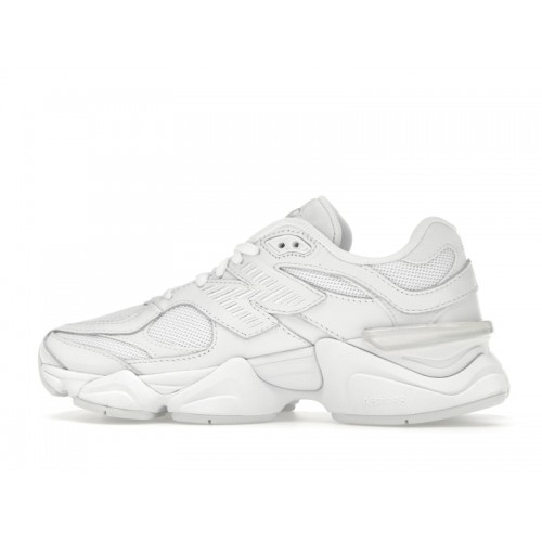 Кроссы New Balance 9060 Triple White - мужская сетка размеров