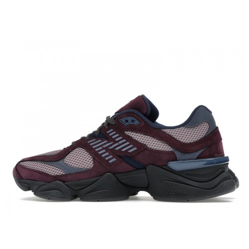 Кроссы New Balance 9060 Plum Brown Ice Wine - мужская сетка размеров
