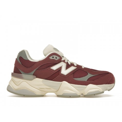 Кроссы New Balance 9060 Washed Burgundy - мужская сетка размеров