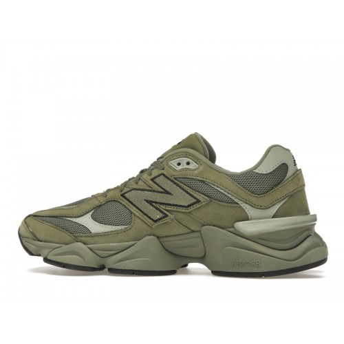Кроссы New Balance 9060 Dark Olivine - мужская сетка размеров