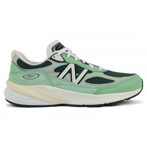 Кроссы New Balance 990v6 MiUSA Avocado Natural Mint - мужская сетка размеров