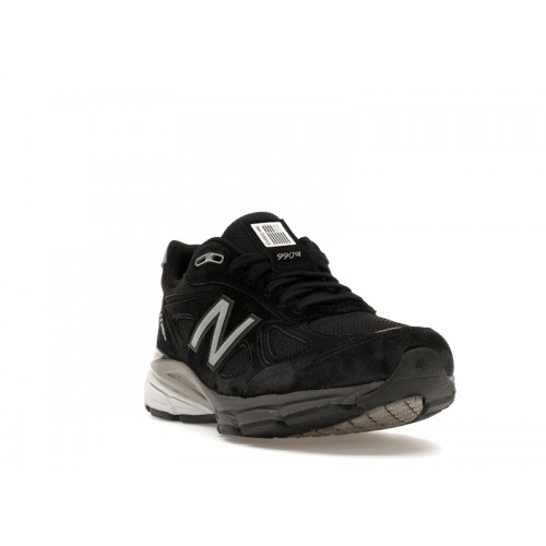 Кроссы New Balance 990v4 MiUSA Black Silver - мужская сетка размеров