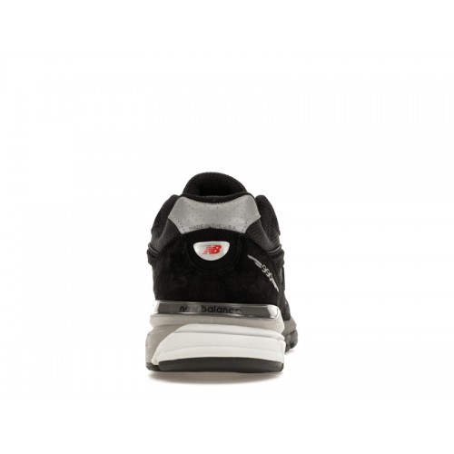 Кроссы New Balance 990v4 MiUSA Black Silver - мужская сетка размеров