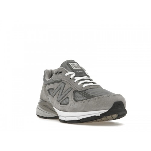 Кроссы New Balance 990v4 MiUSA Grey Silver - мужская сетка размеров