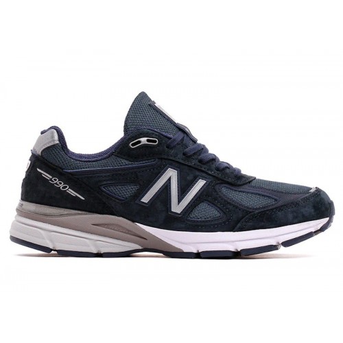 Кроссы New Balance 990v4 MiUSA Navy - мужская сетка размеров
