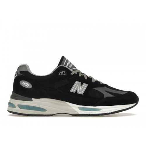 Кроссы New Balance 991v2 MiUK Black Grey - мужская сетка размеров