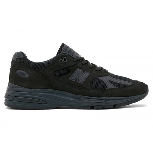 Кроссы New Balance 991v2 MiUK Dover Street Market Triple Black - мужская сетка размеров