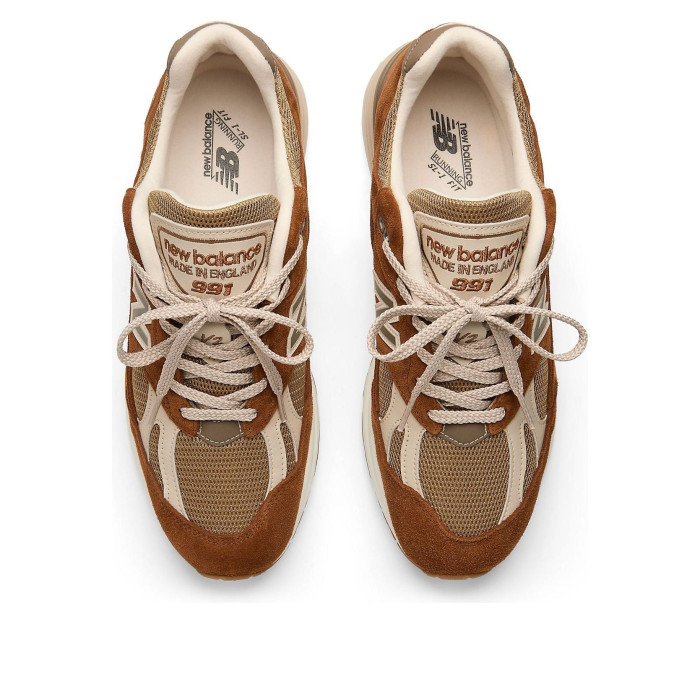 New Balance 991v2 Made in England Caramel Cafe - мужская сетка размеров New Balance 991v2 Made in England Caramel Cafe - мужская сетка размеров
