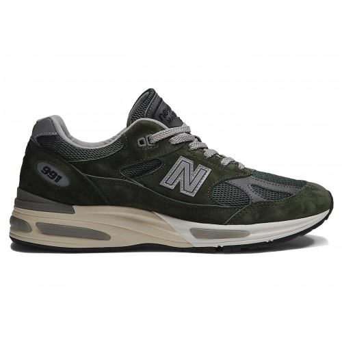 Кроссы New Balance 991v2 MiUK Kombu Green - мужская сетка размеров