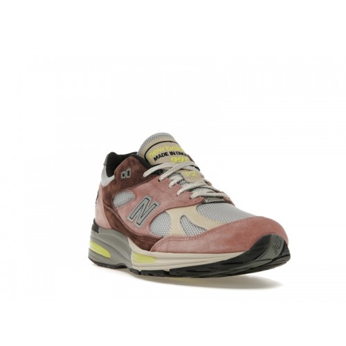 Кроссы New Balance 991v2 MiUK Rosewood - мужская сетка размеров