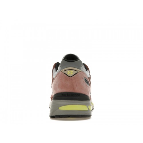 Кроссы New Balance 991v2 MiUK Rosewood - мужская сетка размеров