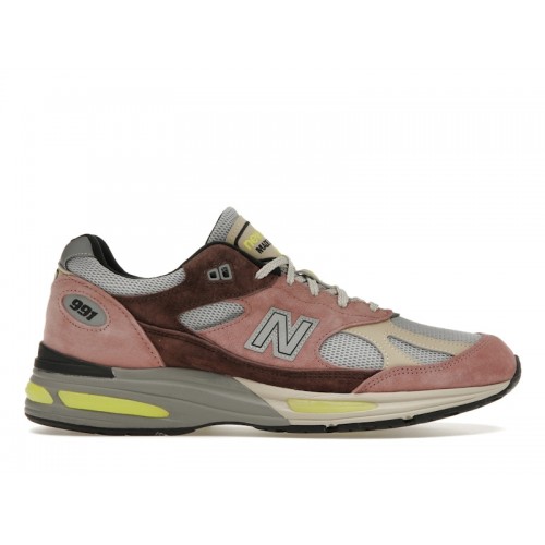 Кроссы New Balance 991v2 MiUK Rosewood - мужская сетка размеров
