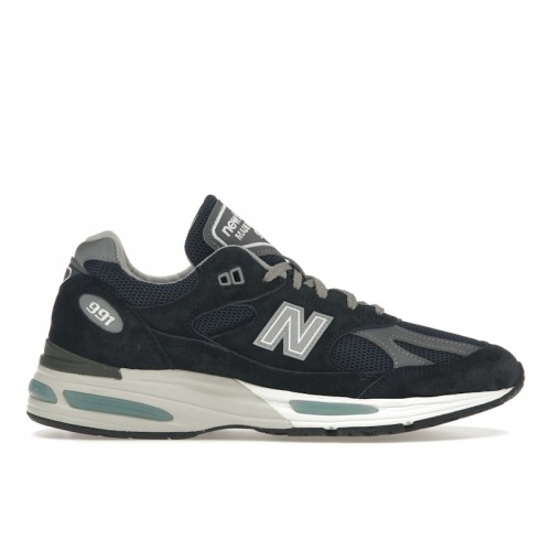 Кроссы New Balance 991v2 MiUK Dark Navy - мужская сетка размеров