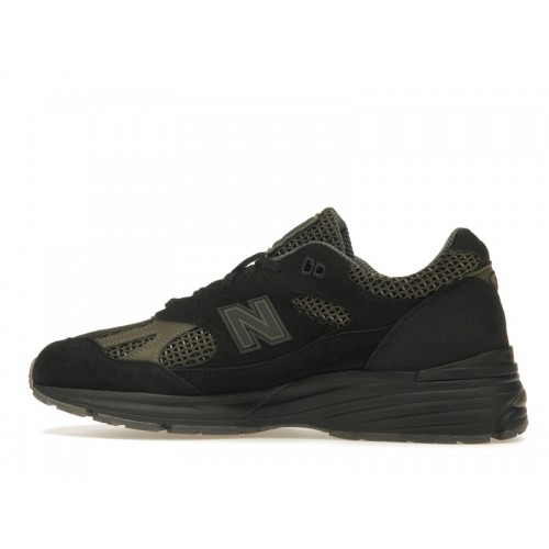 Кроссы New Balance 991v2 MiUK Stone Island Black - мужская сетка размеров