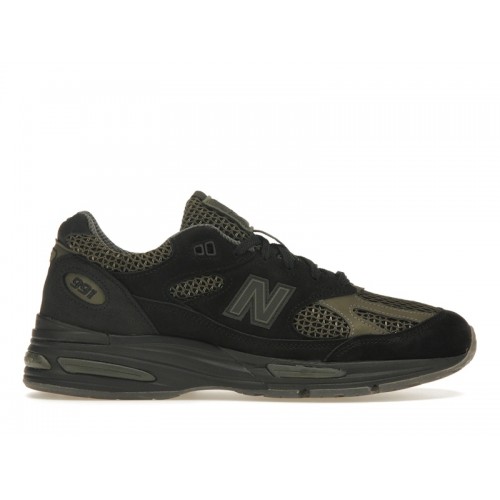 Кроссы New Balance 991v2 MiUK Stone Island Black - мужская сетка размеров