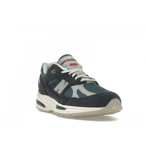 Кроссы New Balance 991v2 MiUK Vintage Navy - мужская сетка размеров