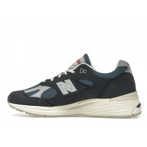 Кроссы New Balance 991v2 MiUK Vintage Navy - мужская сетка размеров
