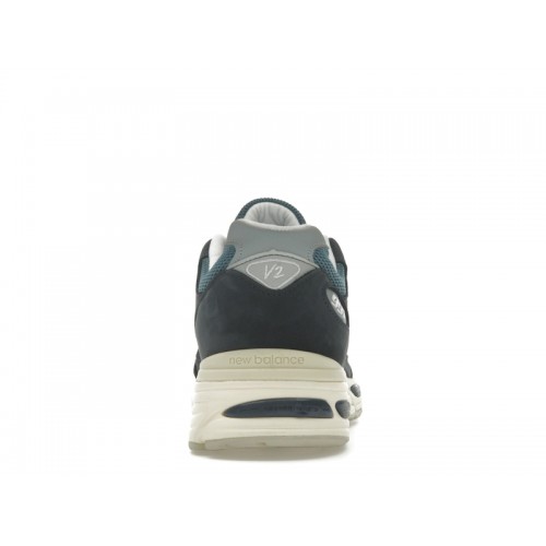 Кроссы New Balance 991v2 MiUK Vintage Navy - мужская сетка размеров