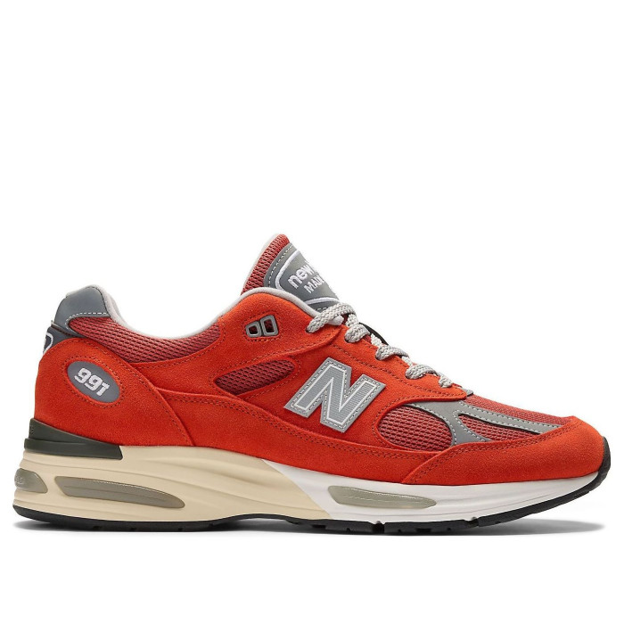 New Balance 991v2 Made In UK Orange - мужская сетка размеров New Balance 991v2 Made In UK Orange - мужская сетка размеров