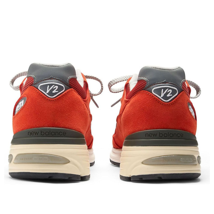 New Balance 991v2 Made In UK Orange - мужская сетка размеров New Balance 991v2 Made In UK Orange - мужская сетка размеров