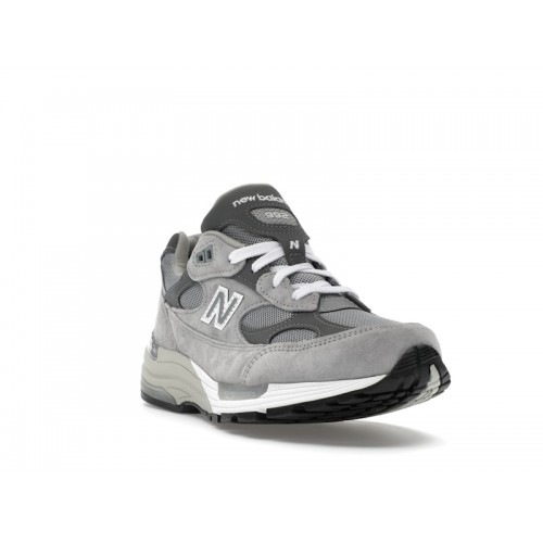 Кроссы New Balance 992 MiUSA Grey Silver Metallic - мужская сетка размеров
