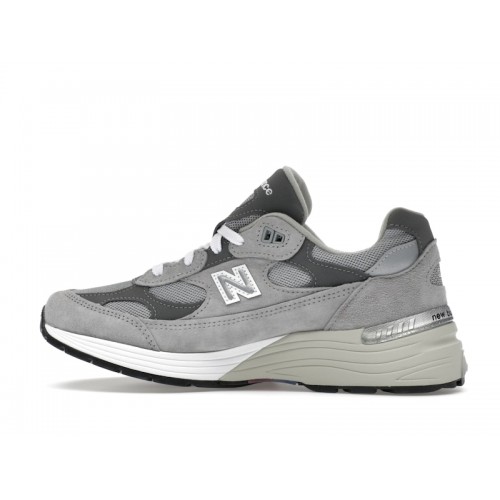 Кроссы New Balance 992 MiUSA Grey Silver Metallic - мужская сетка размеров