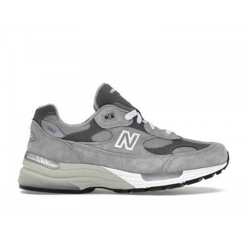 Кроссы New Balance 992 MiUSA Grey Silver Metallic - мужская сетка размеров