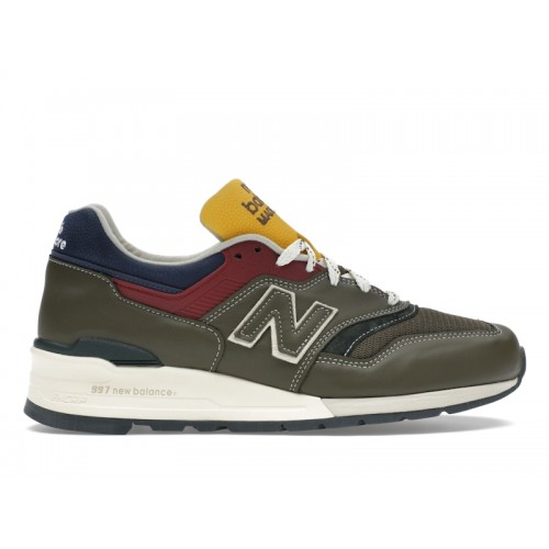 Кроссы New Balance 997 MiUSA Aimé Leon Dore Dark Moss Angora - мужская сетка размеров