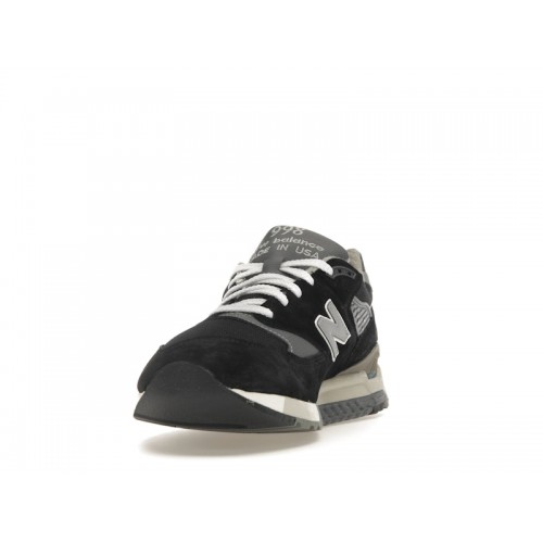 Кроссы New Balance 998 MiUSA Black Silver - мужская сетка размеров