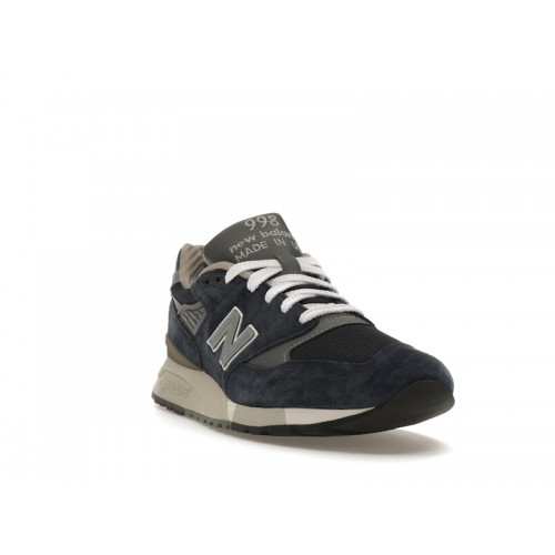 Кроссы New Balance 998 MiUSA Navy Grey - мужская сетка размеров