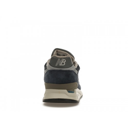 Кроссы New Balance 998 MiUSA Navy Grey - мужская сетка размеров
