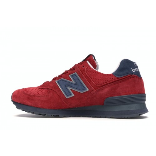 Кроссы New Balance 574 MiUSA Gym Red Navy - мужская сетка размеров