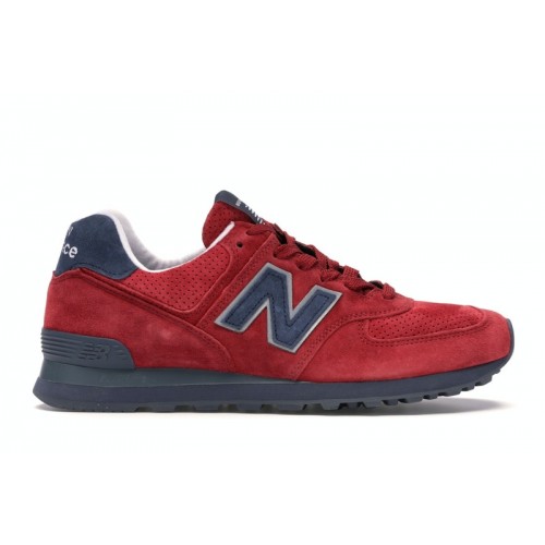 Кроссы New Balance 574 MiUSA Gym Red Navy - мужская сетка размеров