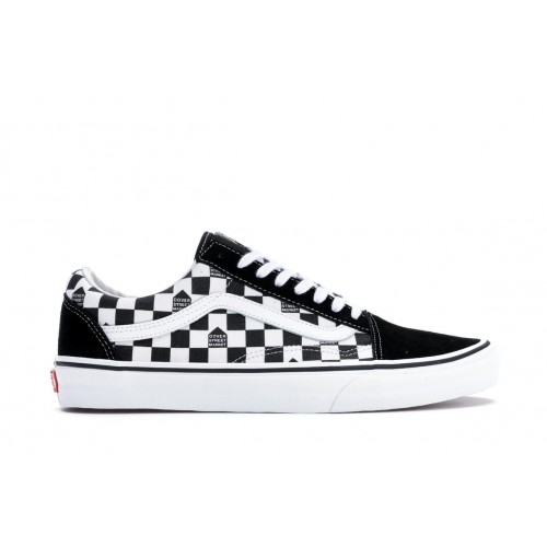 Кеды Vans Old Skool DSM Checkerboard Black White - мужская сетка размеров