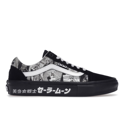 Кроссы Vans Skate Old Skool Pretty Guardian Sailor Moon Sailor Black - мужская сетка размеров