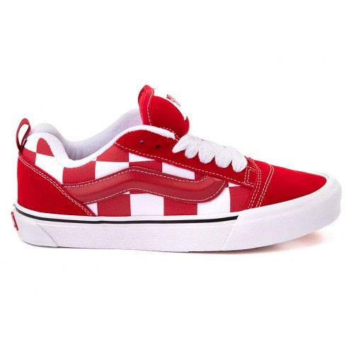 Кроссы Vans Knu Skool Mega Check Red - мужская сетка размеров