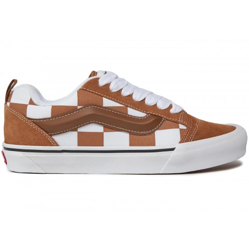 Кроссы Vans Knu Skool Mega Check Brown - мужская сетка размеров