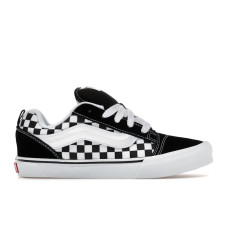 Подростковые Vans Knu Skool Checkerboard Black White (GS)