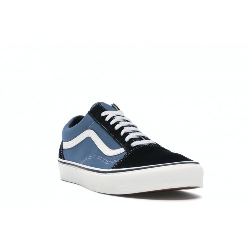 Кеды Vans Old Skool Navy White - мужская сетка размеров