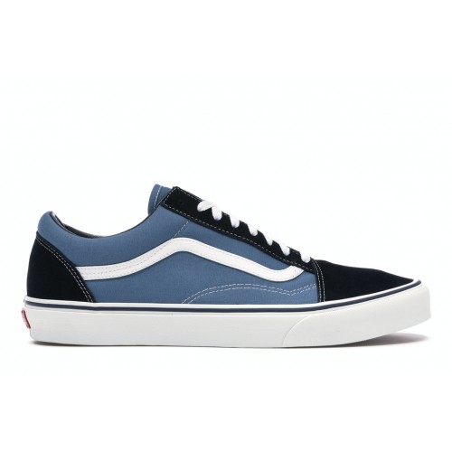Кеды Vans Old Skool Navy White - мужская сетка размеров