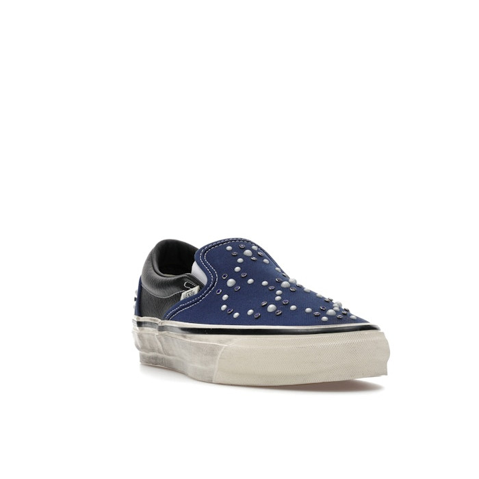 Vans Premium Classic Slip-On Pearlized Pack - Indigo Blue - мужская сетка размеров Vans Premium Classic Slip-On Pearlized Pack - Indigo Blue - мужская сетка размеров