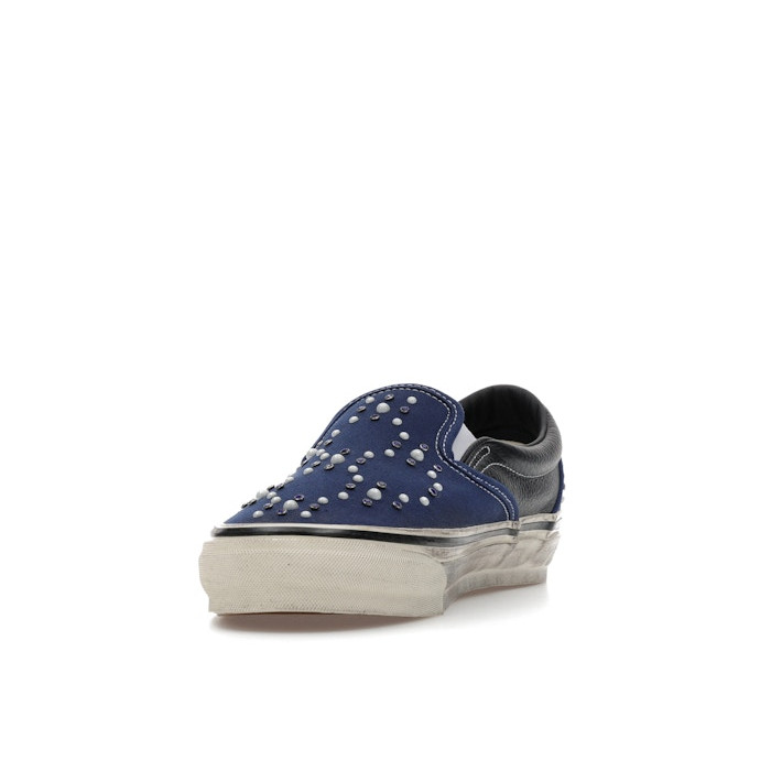 Vans Premium Classic Slip-On Pearlized Pack - Indigo Blue - мужская сетка размеров Vans Premium Classic Slip-On Pearlized Pack - Indigo Blue - мужская сетка размеров